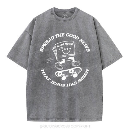 Spread The Good News Christian Washed T-Shirt
