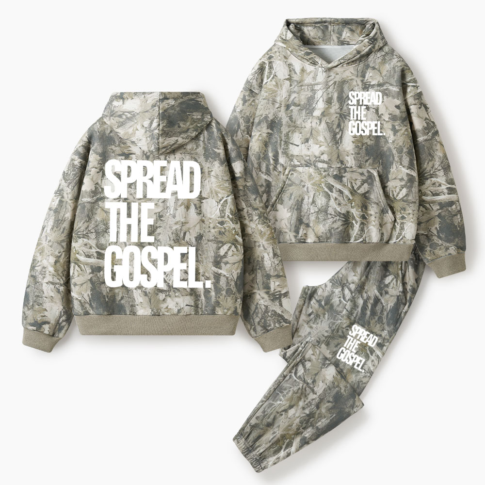 Spread The Gospel Christian Camo Fleece Hoodie Set