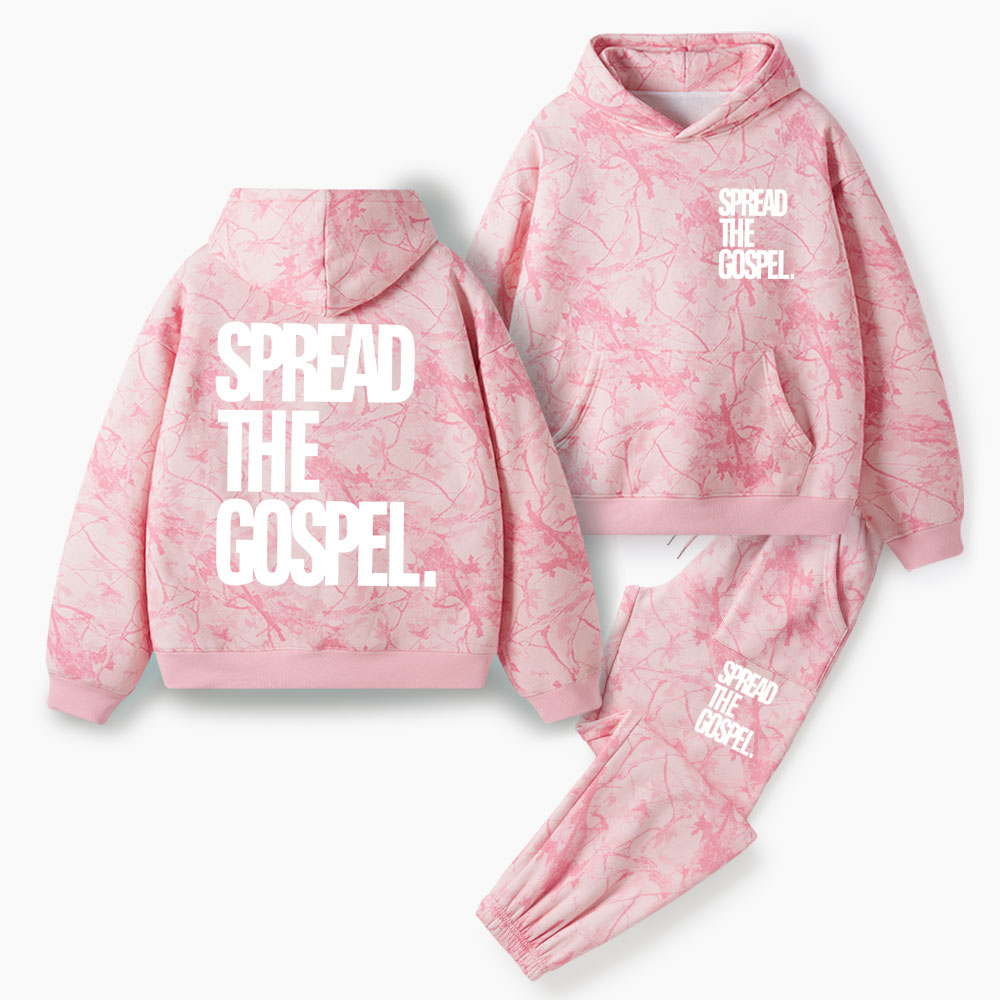 Spread The Gospel Christian Camo Fleece Hoodie Set
