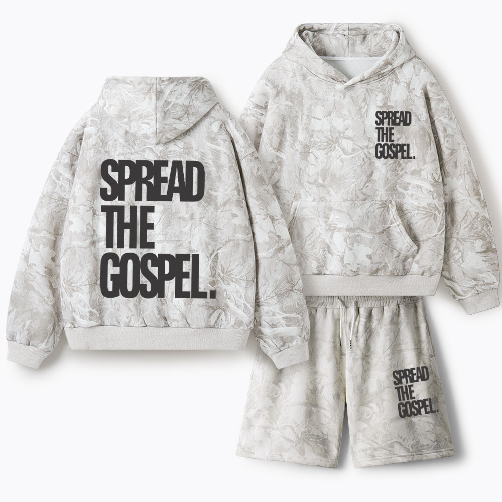 Spread The Gospel Christian Camo Fleece Hoodie Set
