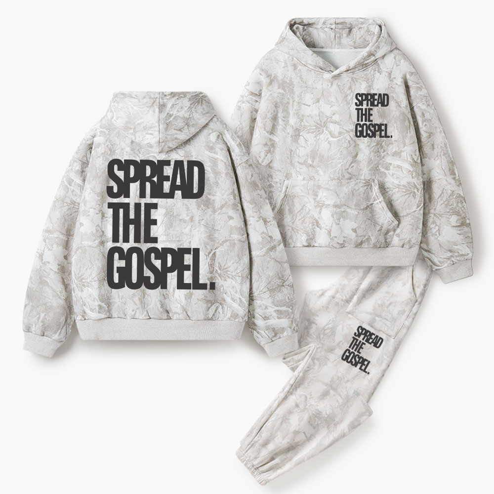 Spread The Gospel Christian Camo Fleece Hoodie Set