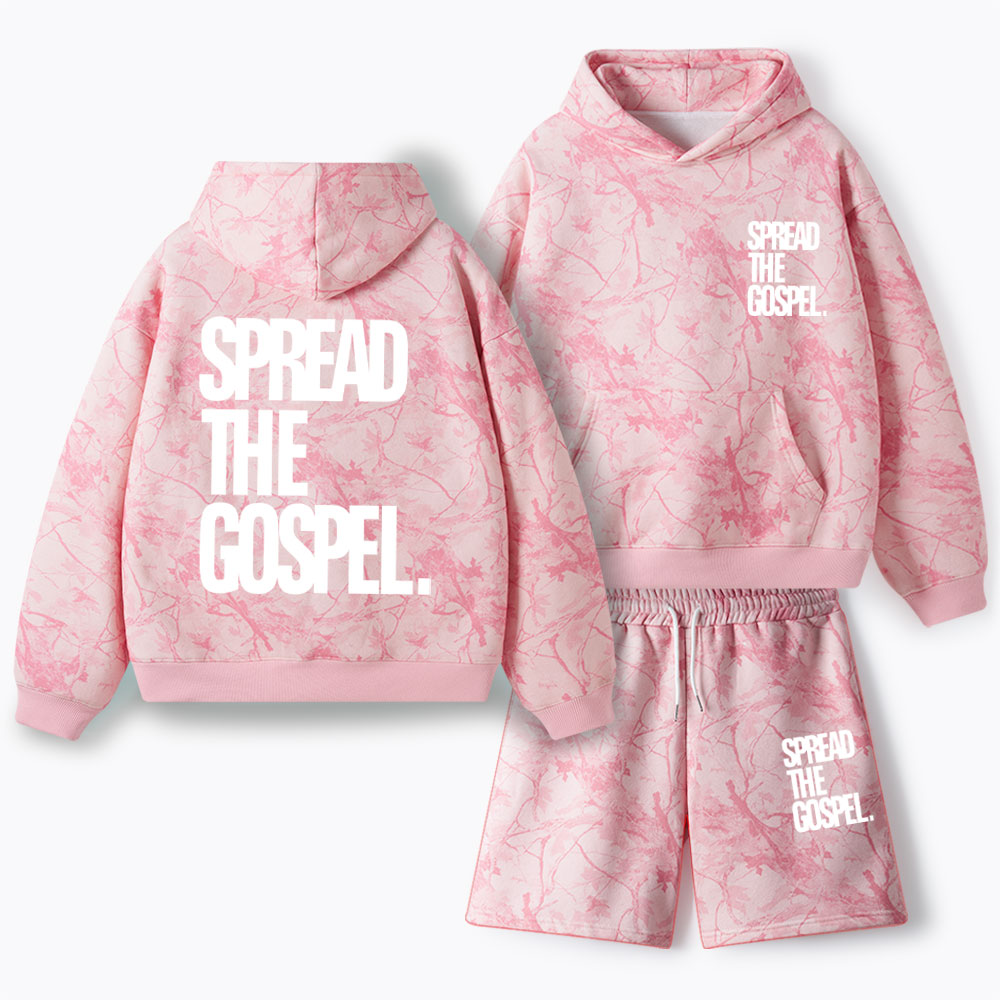 Spread The Gospel Christian Camo Fleece Hoodie Set
