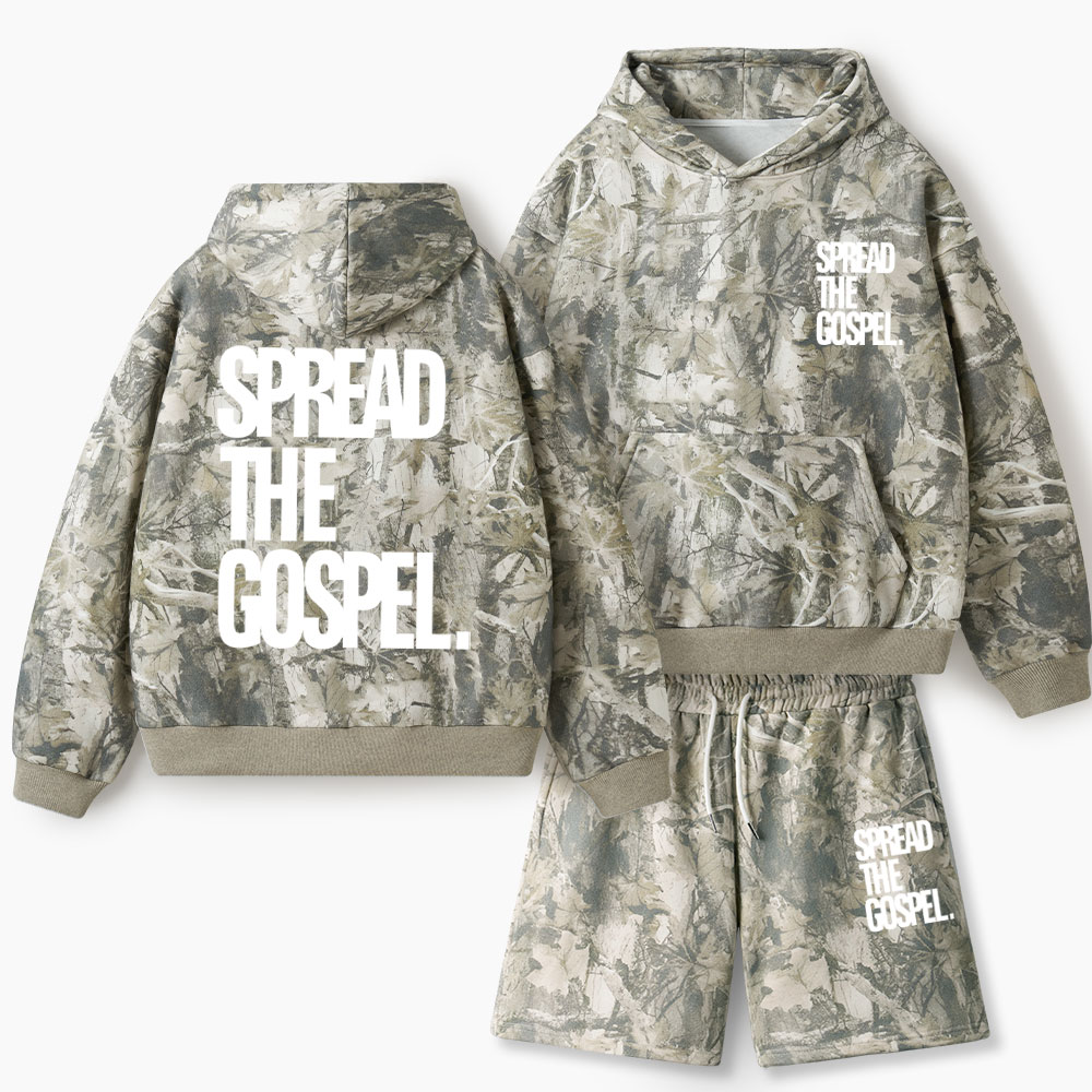 Spread The Gospel Christian Camo Fleece Hoodie Set