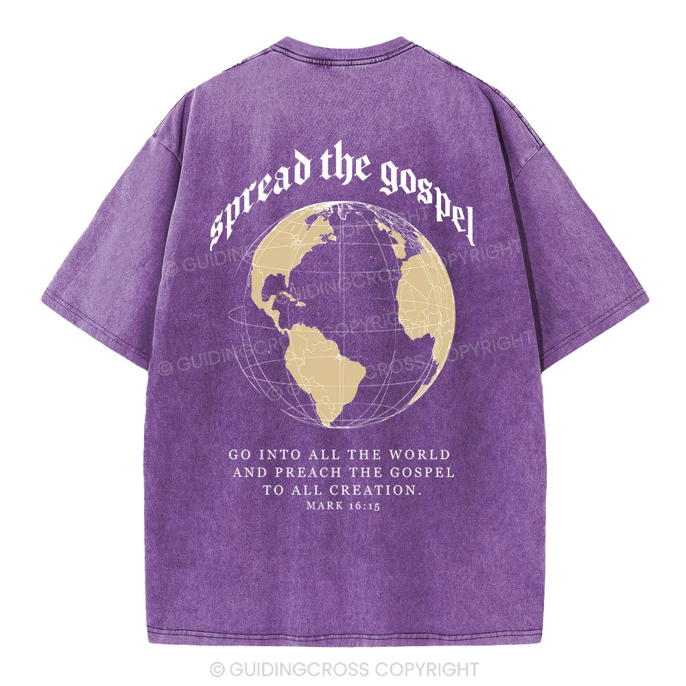 Spread The Gospel Christian Washed T-Shirt