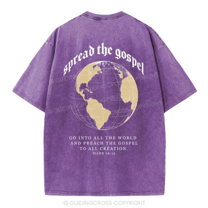 Spread The Gospel Christian Washed T-Shirt