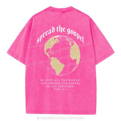 Spread The Gospel Christian Washed T-Shirt