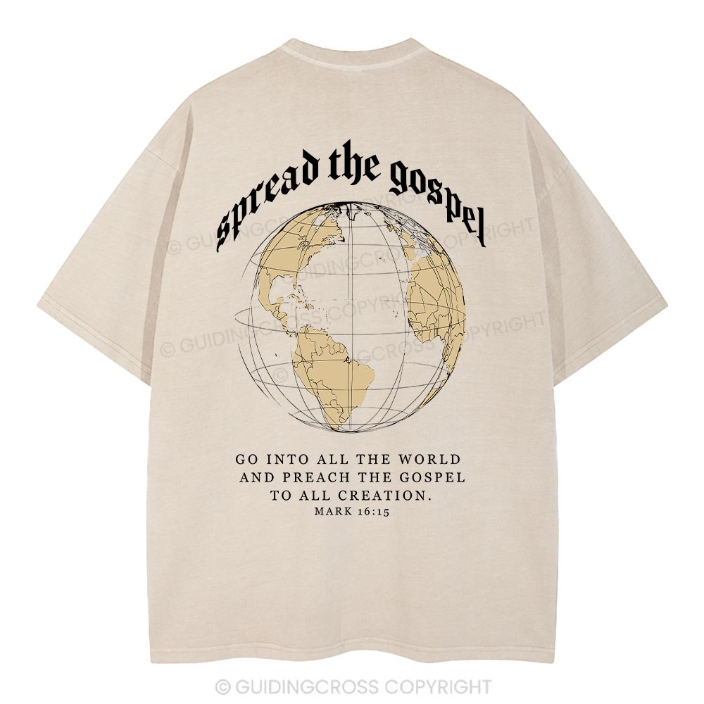 Spread The Gospel Christian Washed T-Shirt