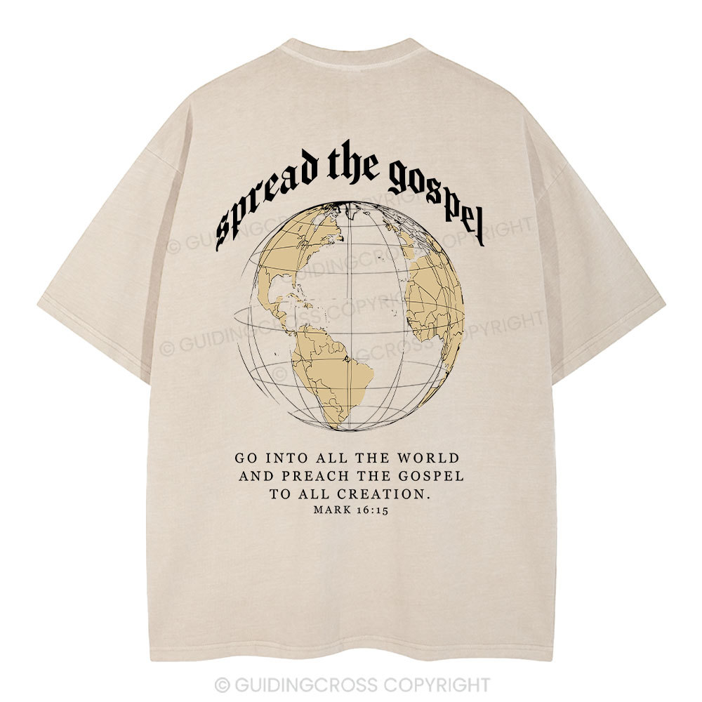 Spread The Gospel Christian Washed T-Shirt