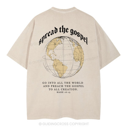 Spread The Gospel Christian Washed T-Shirt