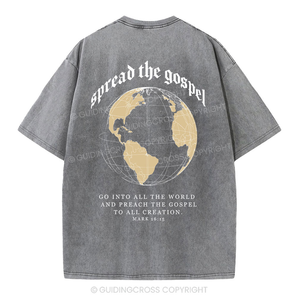 Spread The Gospel Christian Washed T-Shirt