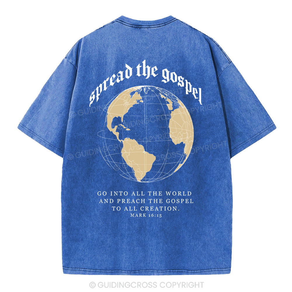 Spread The Gospel Christian Washed T-Shirt