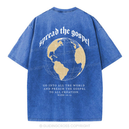 Spread The Gospel Christian Washed T-Shirt