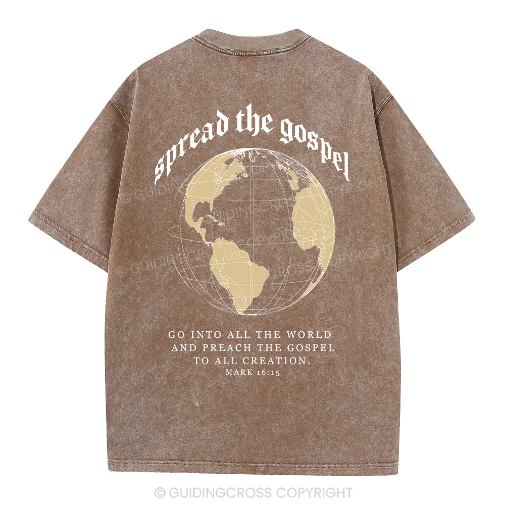 Spread The Gospel Christian Washed T-Shirt