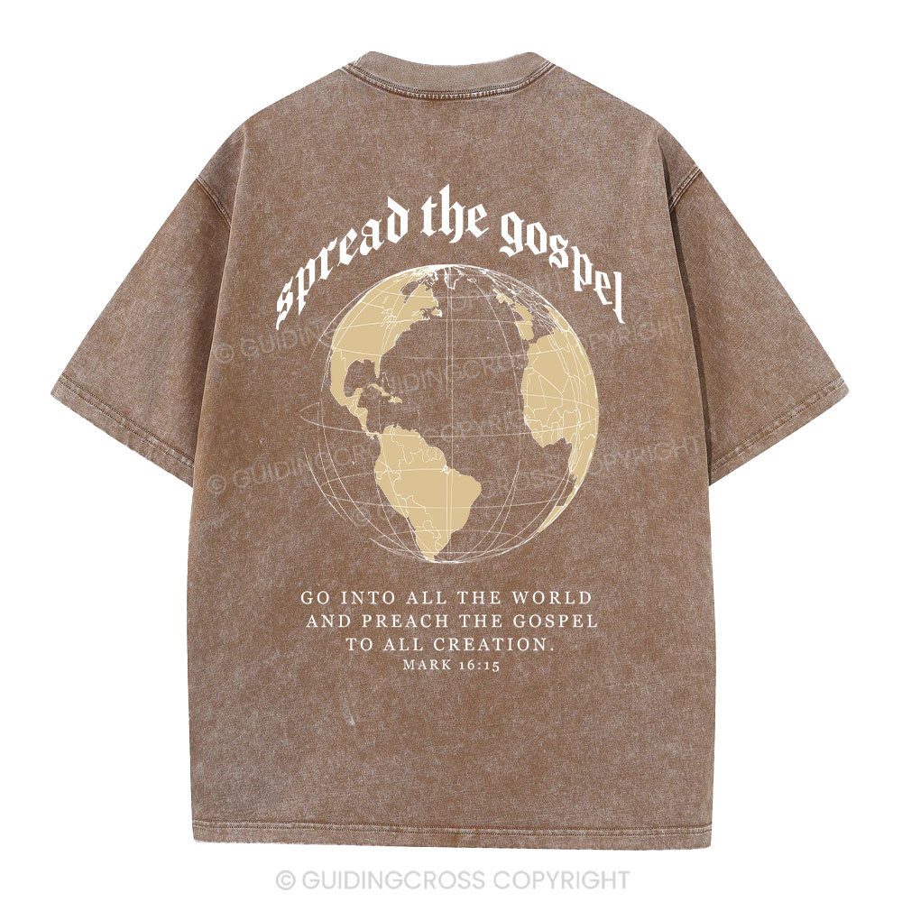 Spread The Gospel Christian Washed T-Shirt