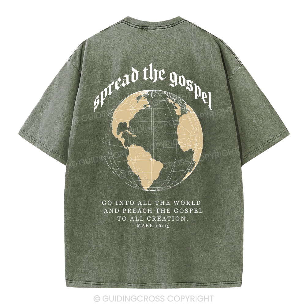 Spread The Gospel Christian Washed T-Shirt
