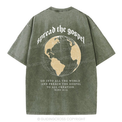 Spread The Gospel Christian Washed T-Shirt