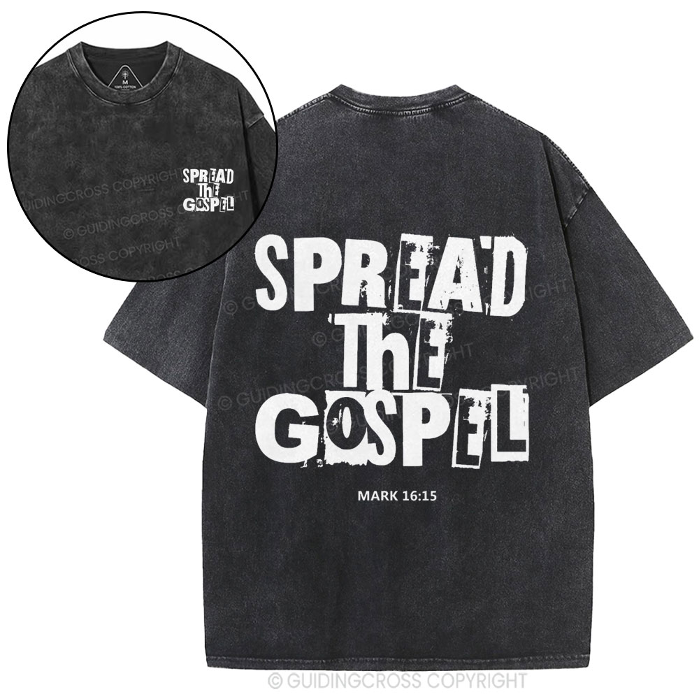 Spread The Gospel Christian Washed T-Shirt