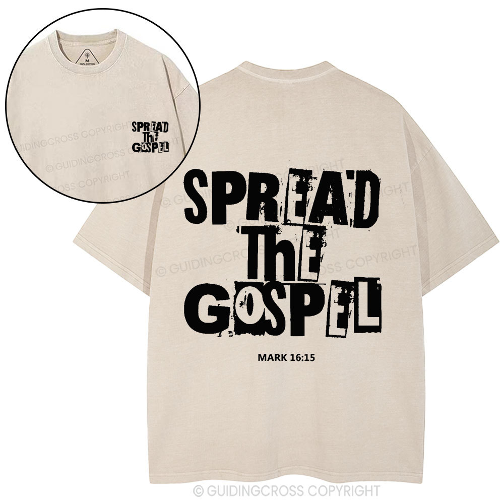 Spread The Gospel Christian Washed T-Shirt