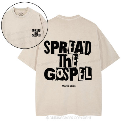 Spread The Gospel Christian Washed T-Shirt