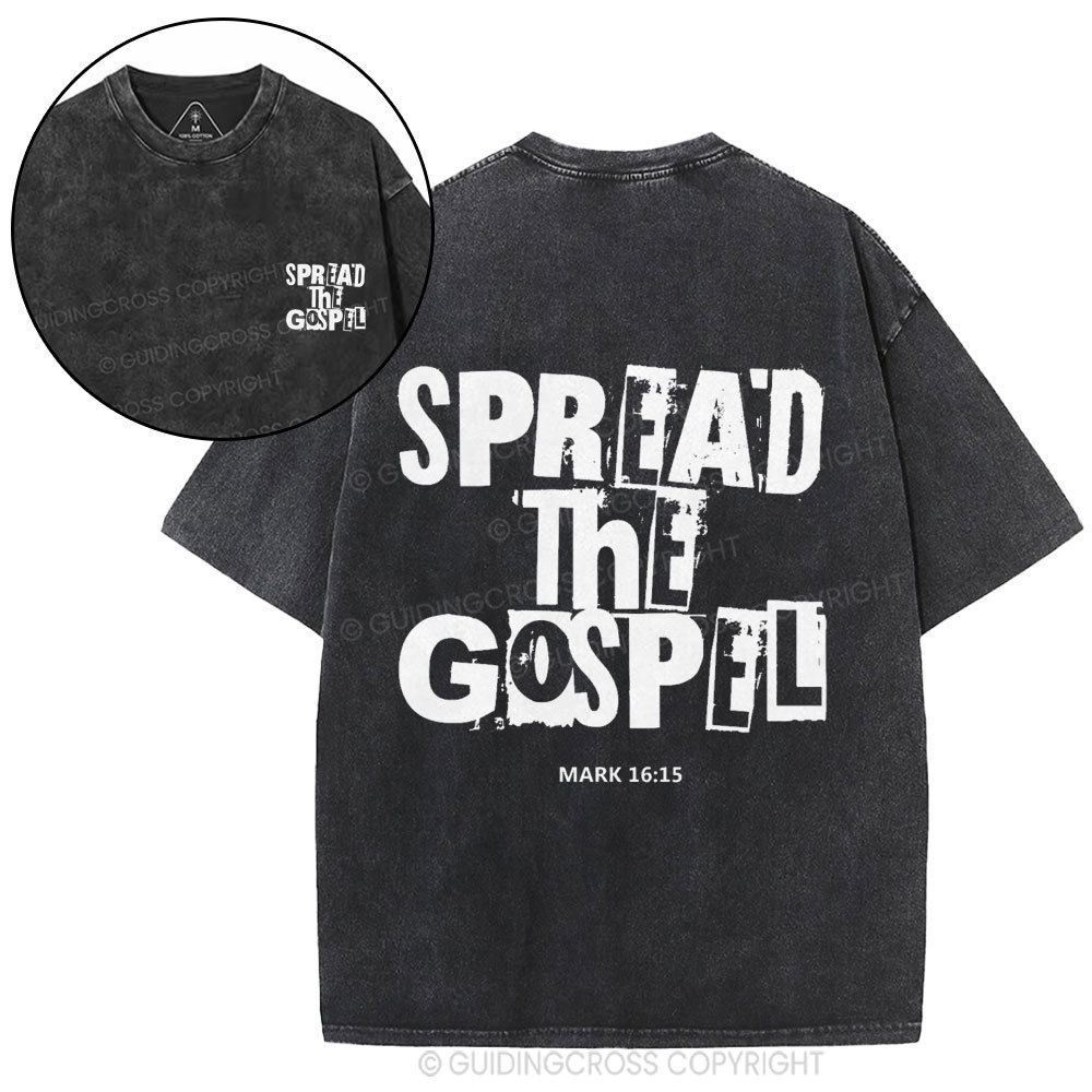 Spread The Gospel Christian Washed T-Shirt