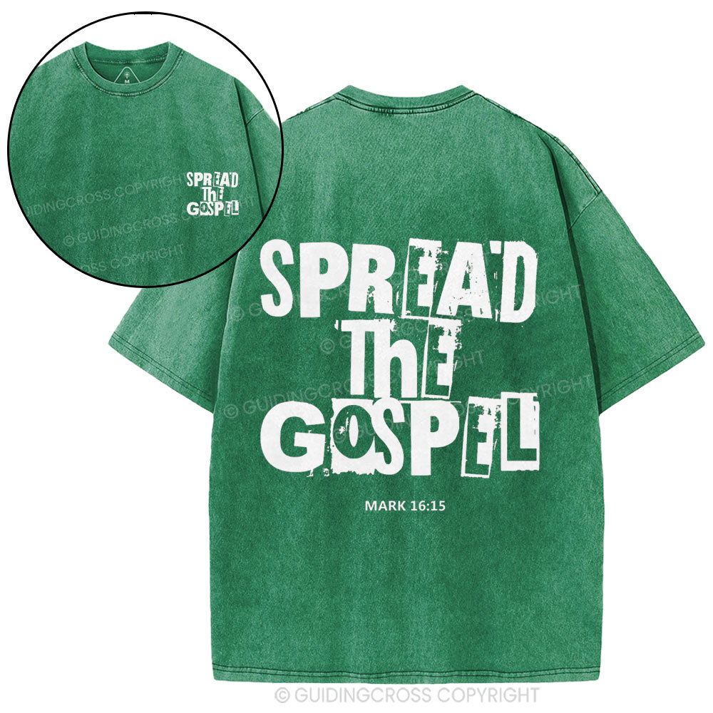 Spread The Gospel Christian Washed T-Shirt