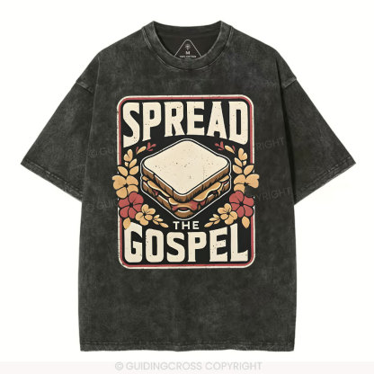 Spread The Gospel Christian Washed T-Shirt