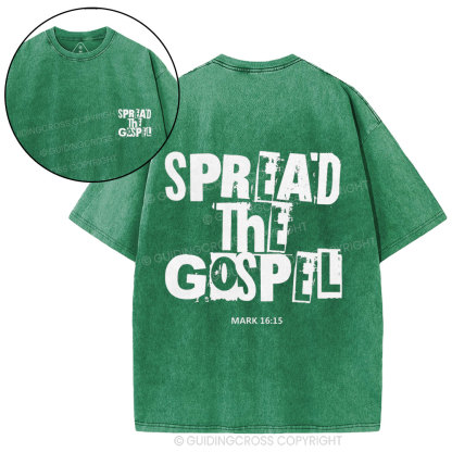 Spread The Gospel Christian Washed T-Shirt
