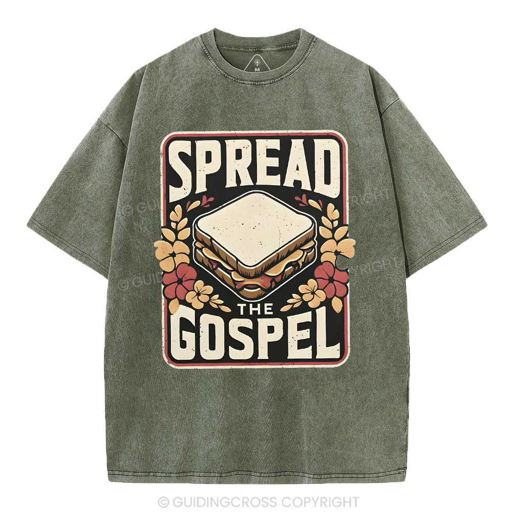 Spread The Gospel Christian Washed T-Shirt