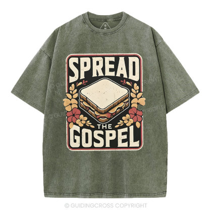 Spread The Gospel Christian Washed T-Shirt