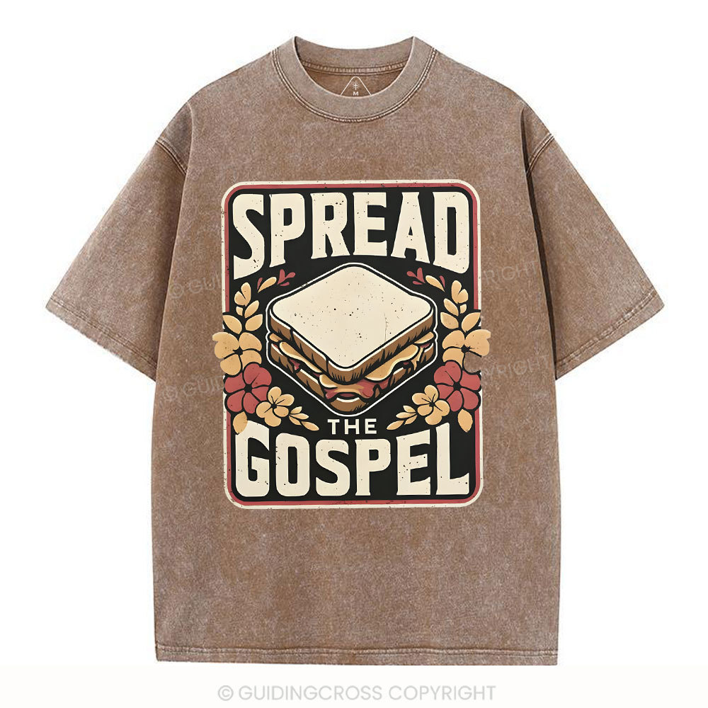 Spread The Gospel Christian Washed T-Shirt