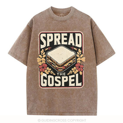 Spread The Gospel Christian Washed T-Shirt