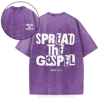 Spread The Gospel Christian Washed T-Shirt