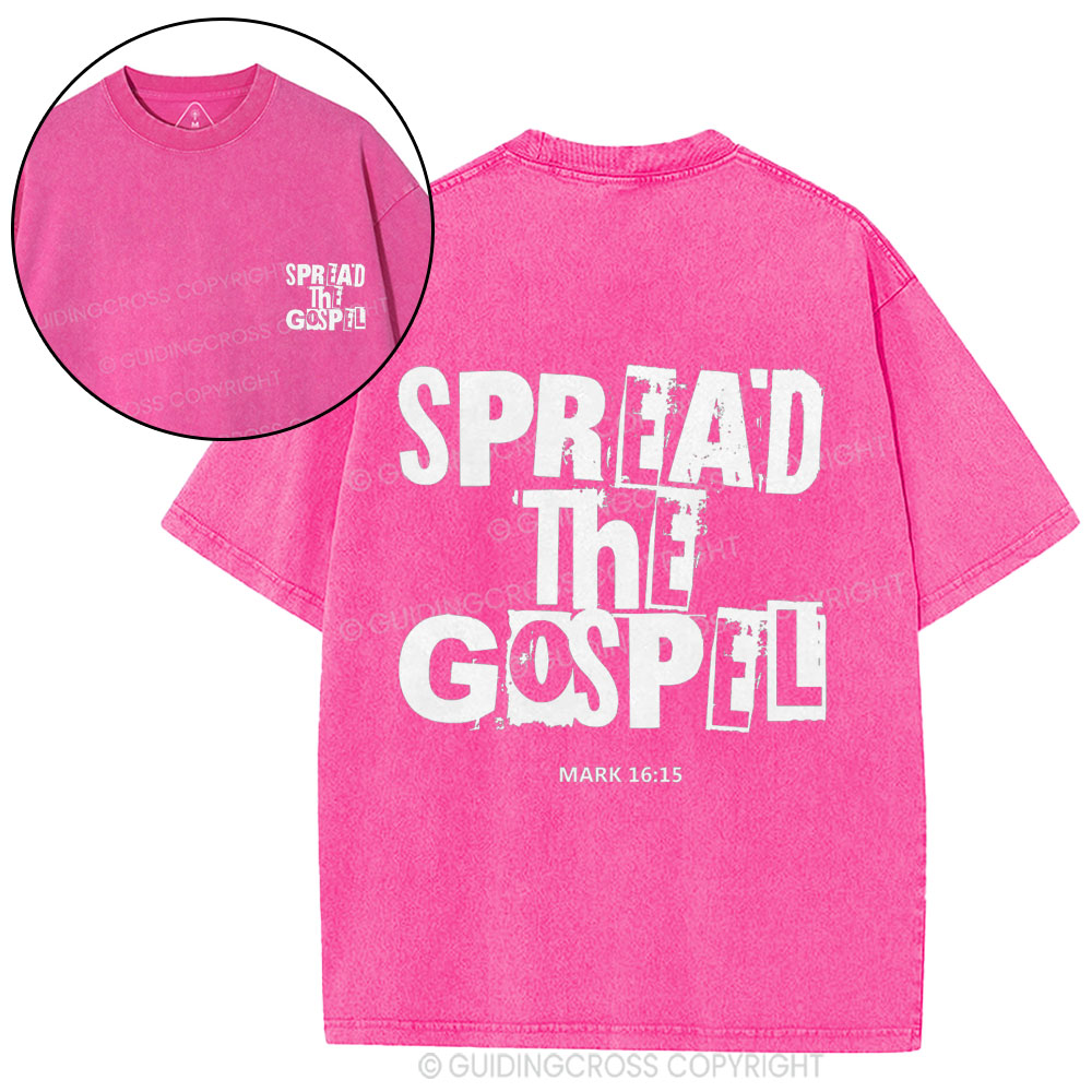 Spread The Gospel Christian Washed T-Shirt