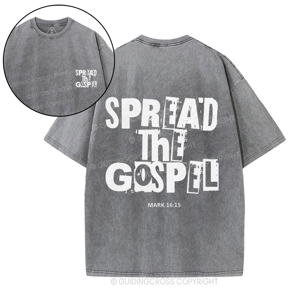 Spread The Gospel Christian Washed T-Shirt