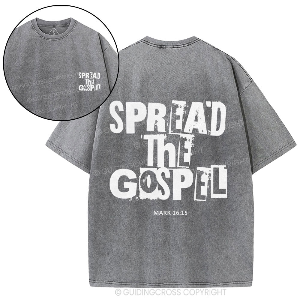 Spread The Gospel Christian Washed T-Shirt
