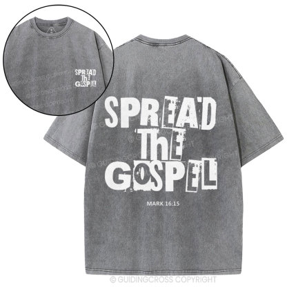 Spread The Gospel Christian Washed T-Shirt
