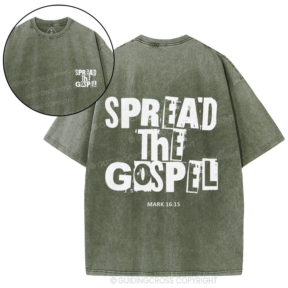 Spread The Gospel Christian Washed T-Shirt