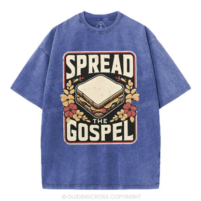 Spread The Gospel Christian Washed T-Shirt