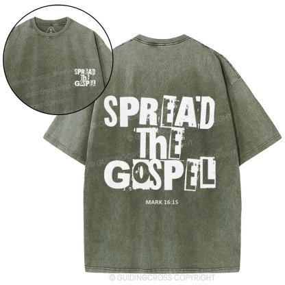Spread The Gospel Christian Washed T-Shirt