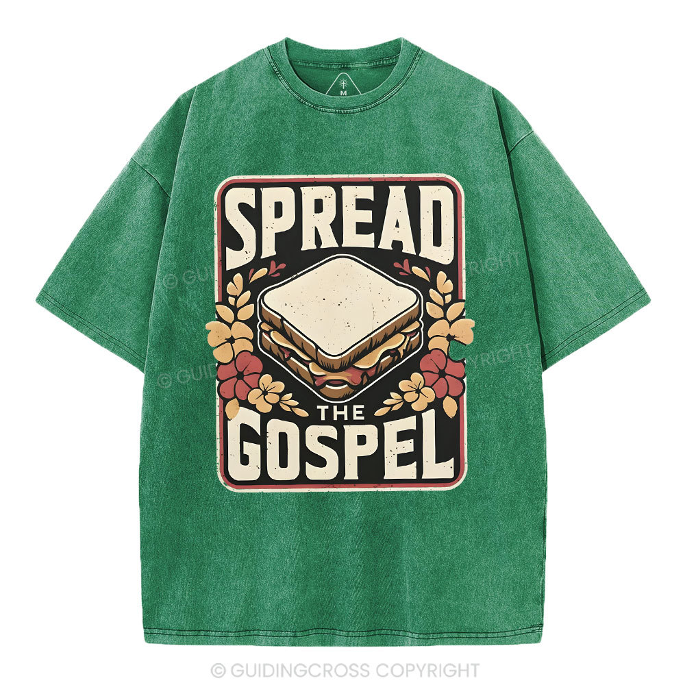Spread The Gospel Christian Washed T-Shirt