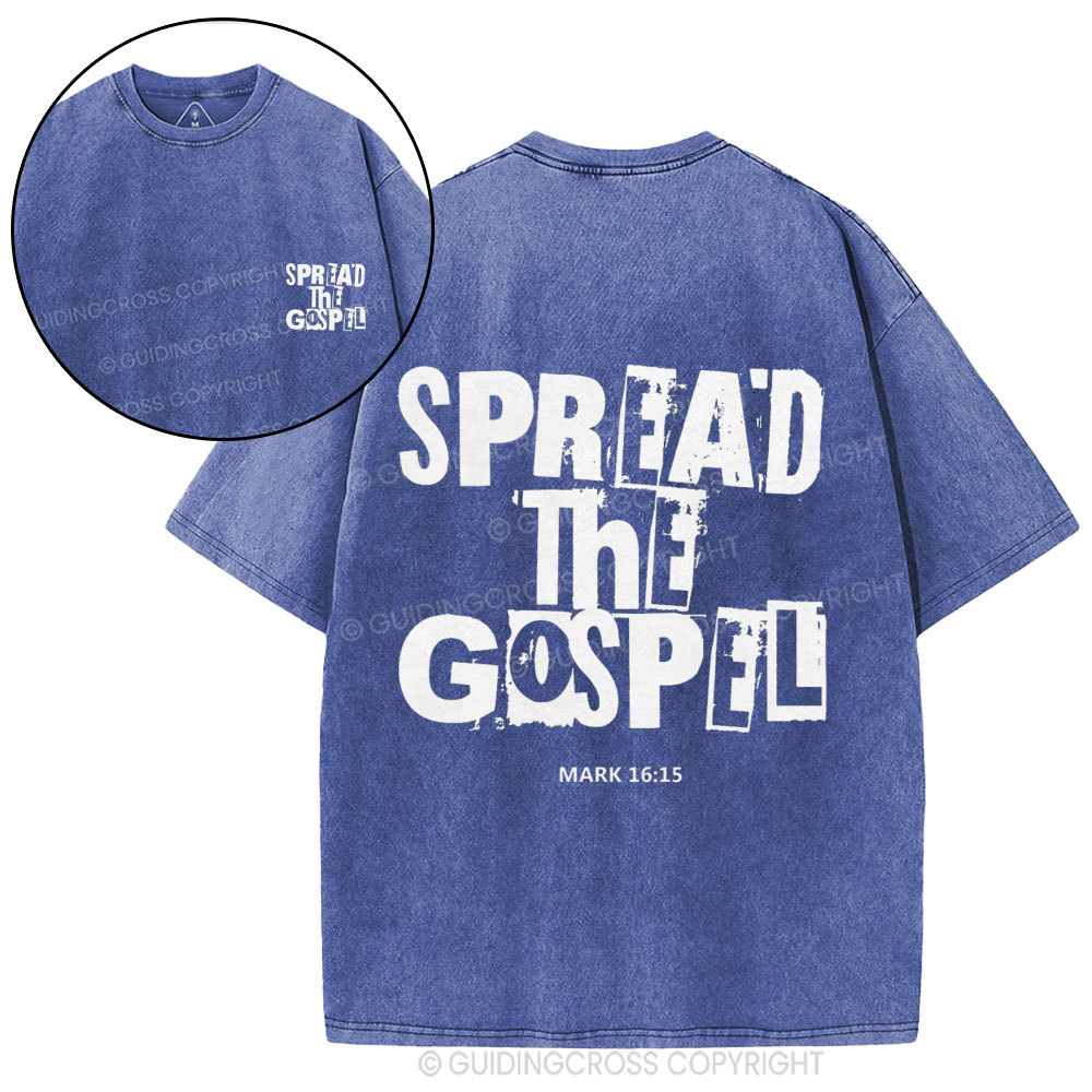 Spread The Gospel Christian Washed T-Shirt