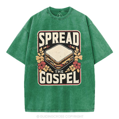 Spread The Gospel Christian Washed T-Shirt