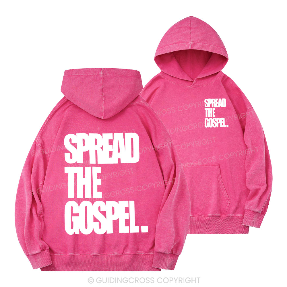 Spread The Gospels Christian Washed Hoodie