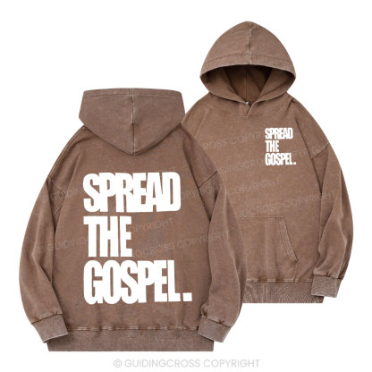 Spread The Gospels Christian Washed Hoodie
