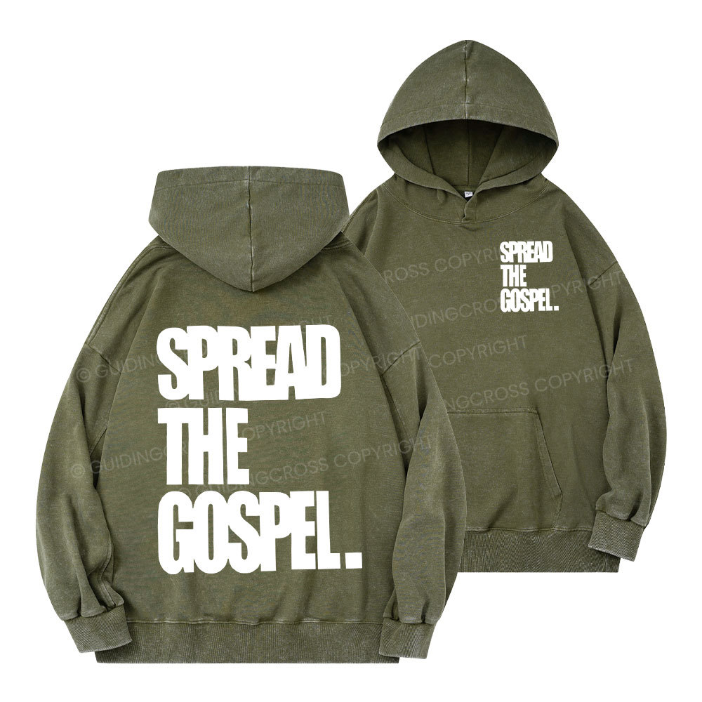 Spread The Gospels Christian Washed Hoodie