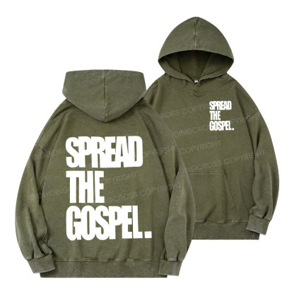 Spread The Gospels Christian Washed Hoodie
