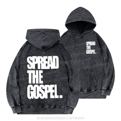 Spread The Gospels Christian Washed Hoodie