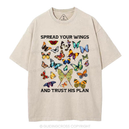 Spread Your Wings Christian Washed T-Shirt
