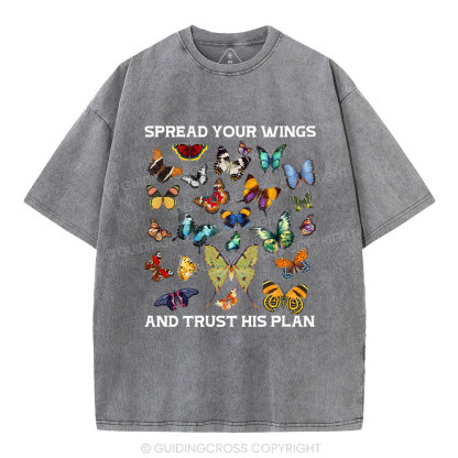 Spread Your Wings Christian Washed T-Shirt