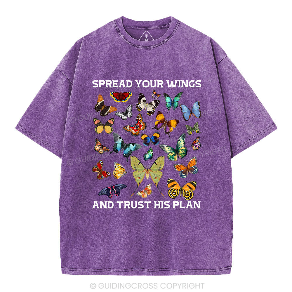Spread Your Wings Christian Washed T-Shirt